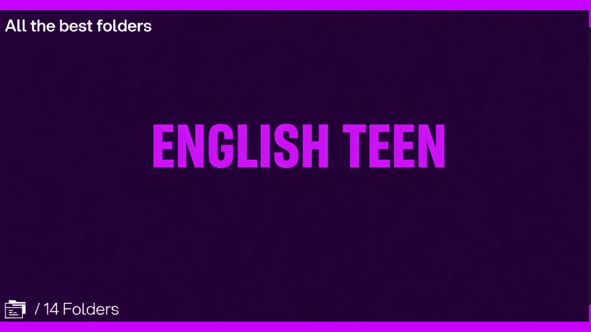 ENGLISH TEEN